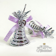 Set x 10 Campanitas Plata de 7cm