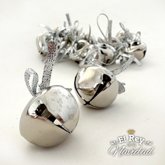 Set x 12 Cascabeles Plateados