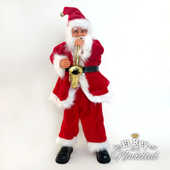 Papa Noel Animatronico luz, sonido y movimiento 90cm