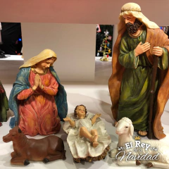 Pesebre de 8 piezas 30cm en Polirresina HERMOSO!