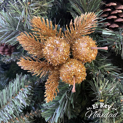 Imagen de Pick Glitter Oro con manzanitas Oro