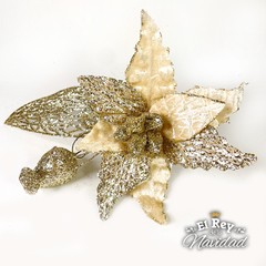 Pick Flor Estrella Federal Nude Glitter 20cm