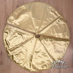 Cubre Pie de Arbol de Raso Oro 95cm