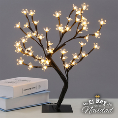 Arbol LED Bonsai Flor del Cerezo Blanco Cálido