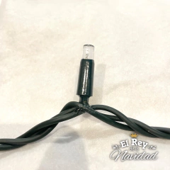 Imagen de LED PLATINUM *Linea Paris* Blanca Calida con Destellos Frios 10mts prolongable CABLE VERDE Guirnalda Profesional Apta Exterior