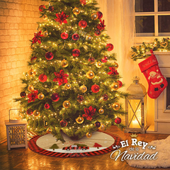 Cubre Pie para Arbol de Navidad Arpillera + Escoces 1,20mts