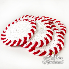 Set x 6 Posacopas Artesanales Crochet modelo Candy en internet