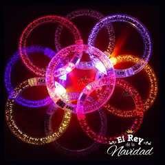 Set x 12 Pulseras Led de Acrilico - El Rey de la Navidad