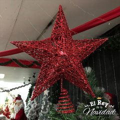 Puntal Estrella de Alambre Premium 30cm Rojo