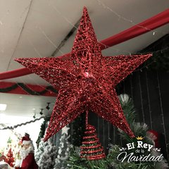 Puntal Estrella de Alambre Premium 25cm Rojo