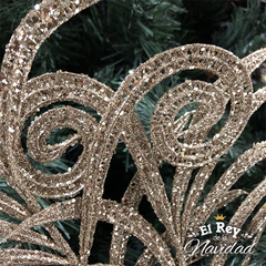 Pick vara Rama espiral XL de lujo! Glitter ORO 60cm - El Rey de la Navidad