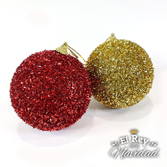 Set x2 Globos XL 10cm SUPER LUJO Rojo y Oro