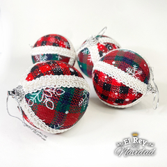Set x 4 Globos Rusticos cuadrille 7cm LUJO