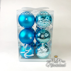 Set x 12 Globos Celestes Satinados y Brillantes 5cm - comprar online