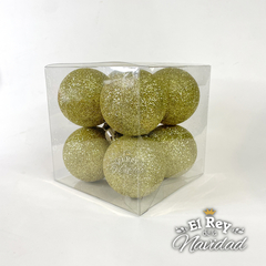 Set x 8 Globos Glitter Oro 5cm