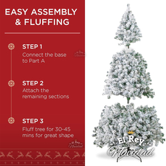 Arbol de Navidad Snow Queen 2.10mts - LINEA PLATINUM - El Rey de la Navidad