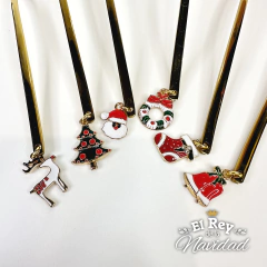 Set x 6 Tenedores de Copetin / Postre Dorado con Dije Navideño - comprar online