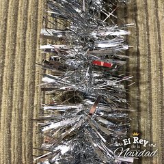 Boa Metalizada Tupida Plata 8cm - comprar online