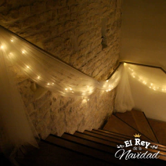 Guirnalda de 100 Luces Led PROLONGABLES 9mts Blanco Calido con secuenciador