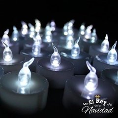 Pack 24 Velitas Led Blanco Frio - El Rey de la Navidad