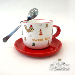 Taza con Platito y Cucharita - El Rey de la Navidad