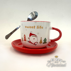Taza con Platito y Cucharita - comprar online