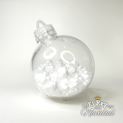 Set x 3 Globos Transparentes con Nieve 7cm