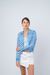Camisa Crop Rayada - Mia Denim en internet