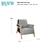 Sillón Vuelo Individual tapizado antimanchas - comprar online
