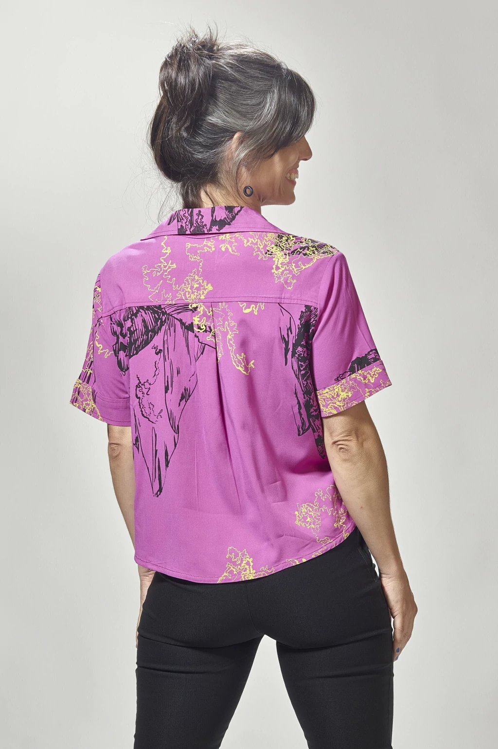 CAMISA ANDINA magenta