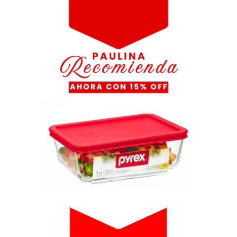 Recipiente Rectangular 1,5 Litros Con Tapa Simply Store Pyrex - comprar online