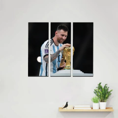 Cuadro 48x40 cm - Messi Copa 2022 - Ecológico