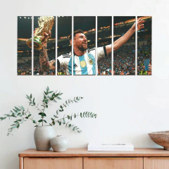 Cuadro 94x40 cm - Festejo Messi 2022 - Ecológico