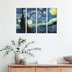 Cuadro 65x40 cm - La Noche Estrellada, Van Gogh - Ecológico