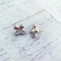 Aros inflados: Cruz - palata 925 - comprar online