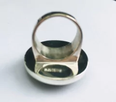 Anillo exclusivo: “Protection” Piedra "obsidiana arco iris" - plata 925 - Realizado a mano en internet