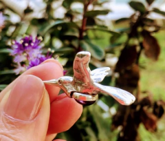Dije: Colibrí p/pulsera - plata 925