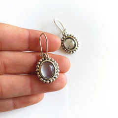 Aros exclusivos: Piedra de la luna - plata 925