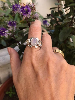 Anillo exclusivo: “Gloire” - Piedra de la luna y citrinos - comprar online