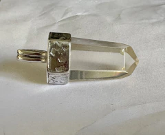 Dije exclusivo: Cuarzo cristal facetado- plata 925 - tienda online