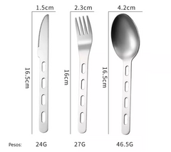 Set de CUBIERTOS ACERO INOX - Mono Trail - comprar online