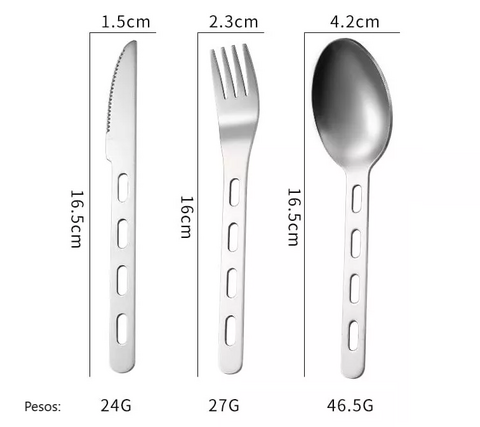 Set de CUBIERTOS ACERO INOX - Mono Trail