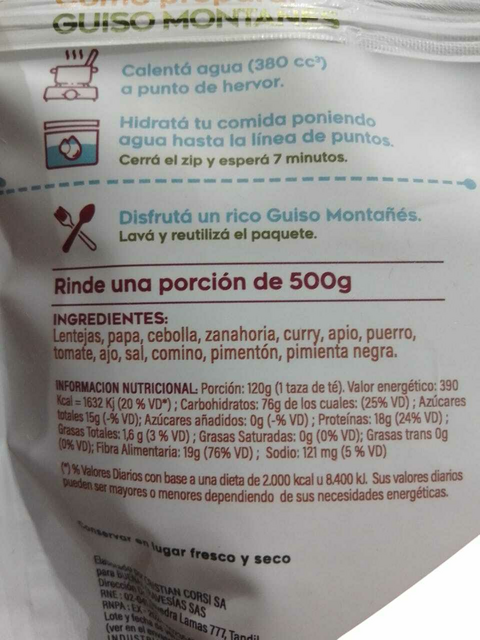 Comidas Deshidratadas - Ñeri - comprar online