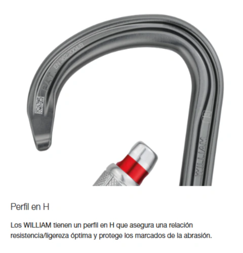 Mosquetón HMS con seguro rosca WILLIAM SCREWLOCK - Petzl