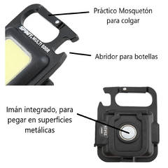Linterna llavero recargable de gran potencia MULTI 500 R - Spinit en internet