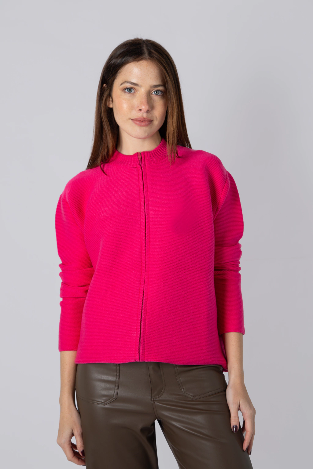 Campera Bianca Fucsia