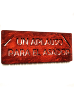 CARTEL UN APLÁUSO PARA EL ASADOR - comprar online