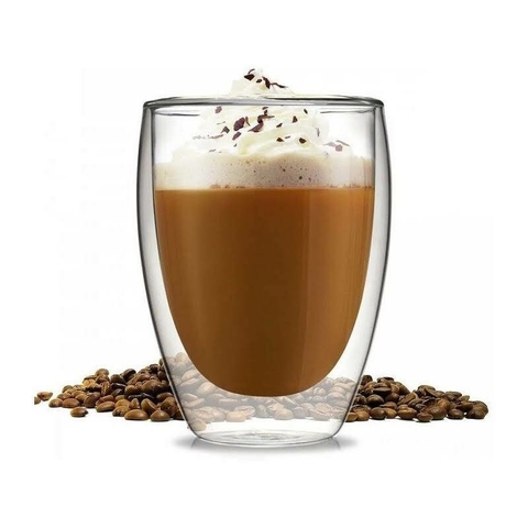 Taza Latte Doble Vidrio 350cc