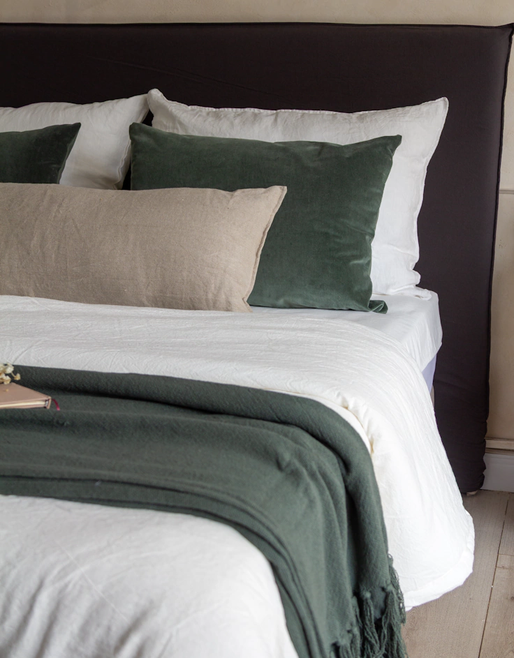 Funda para Respaldo de Cama Gris Grafito - Tussor