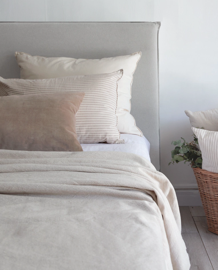 Funda para Respaldo de Cama Gris Perla - Tussor